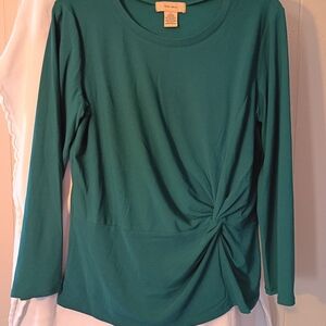 Green Long Sleeve Women's Top